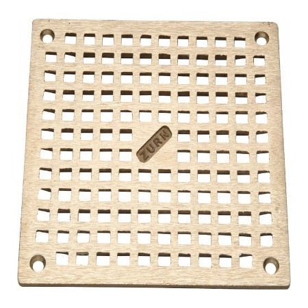 Zurn Zurn 6" x 6" Square Floor Drain W/Screws, Brass PB400-6S-GRID-W/SCR
